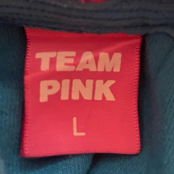 VS PINK. Very Vintage Very HTF Bling Aqua & Pink hoodie sz L - Picture 6 of 6